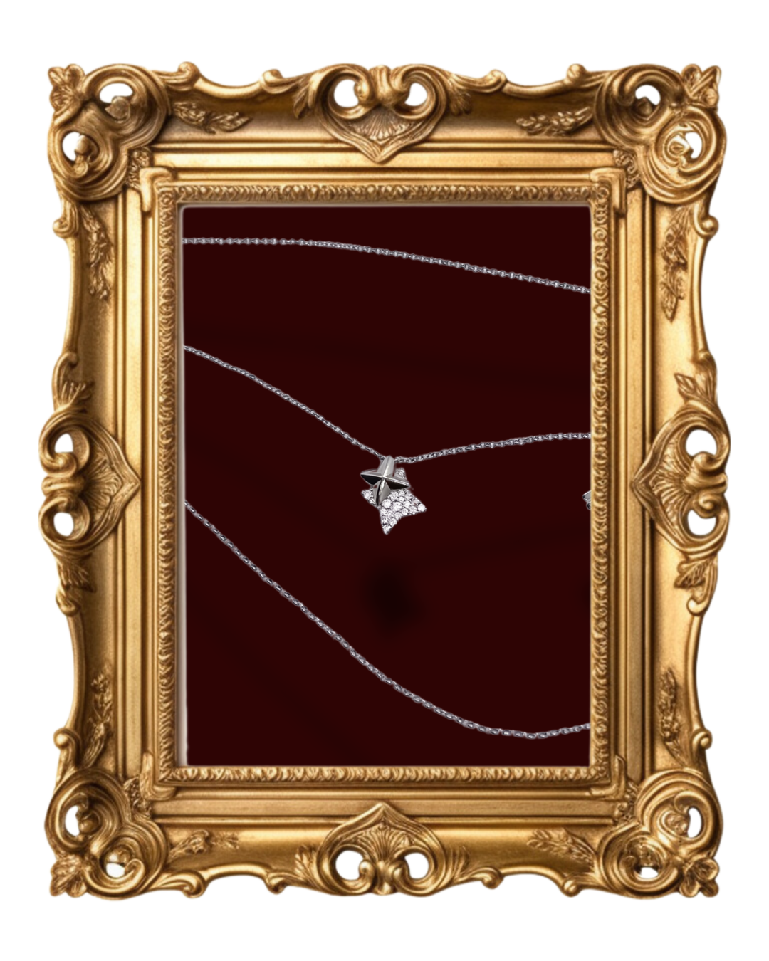 "Starfall necklace with sparkling zircon stones"