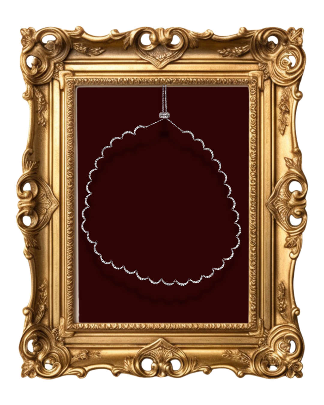 "Silver ripple necklace with natural zircon stones"