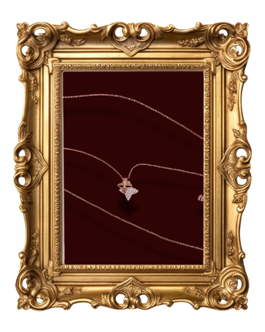 "Starfall necklace with sparkling zircon stones"