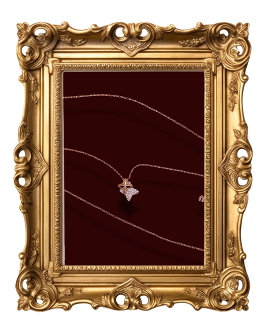 "Starfall necklace with sparkling zircon stones"