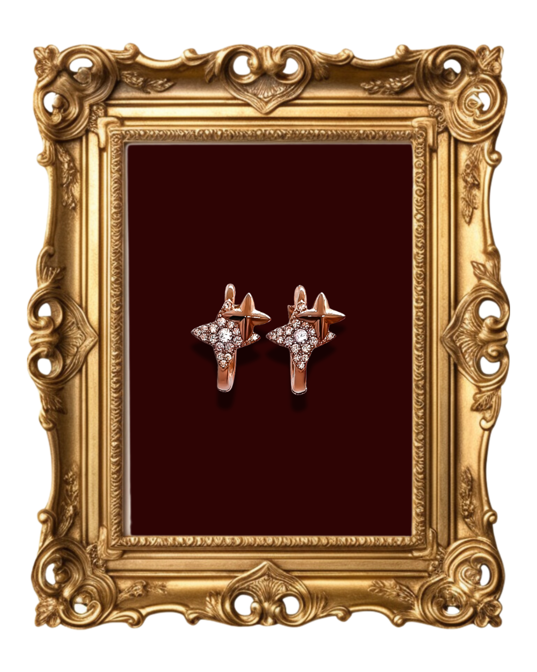 "Starfall drop earrings with zircon accents"