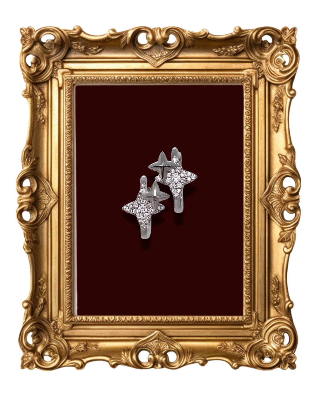 "Starfall drop earrings with zircon accents"